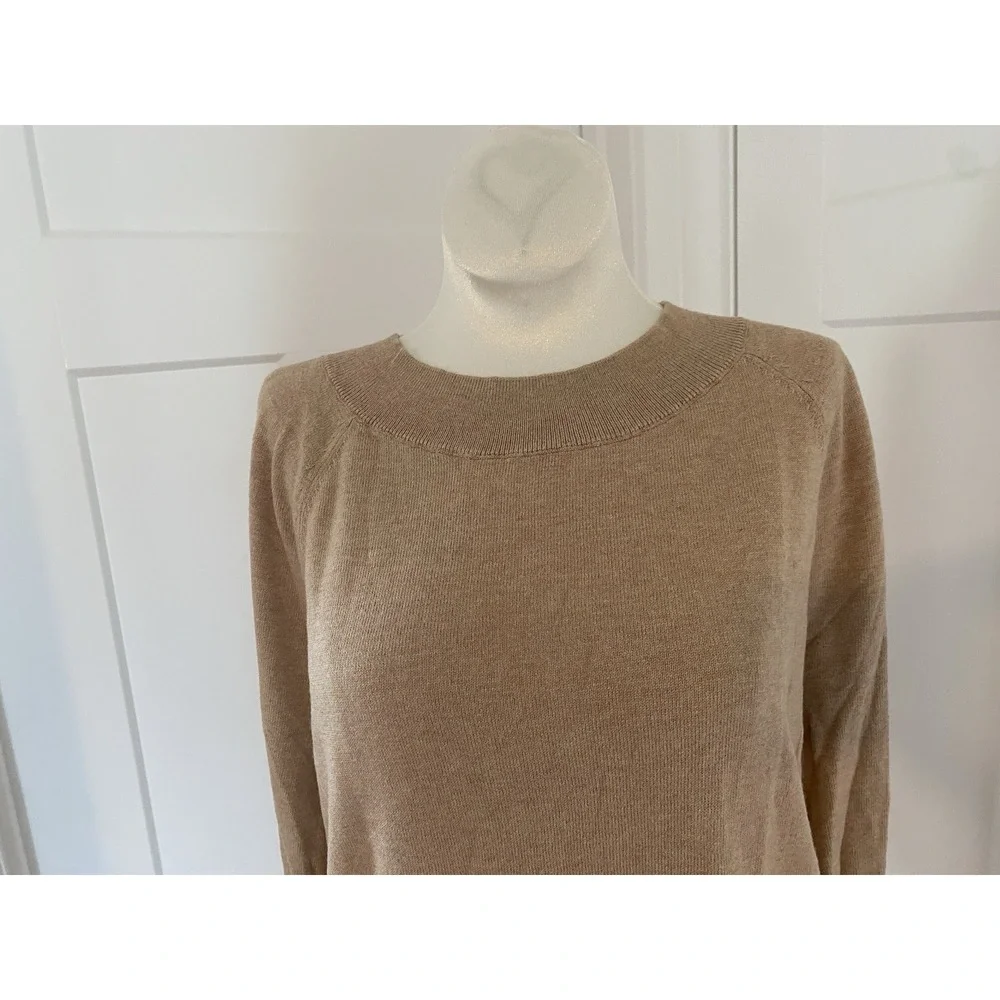 Loft NWT Cotton Blend Lightweight Sweater Tan Size Medium
